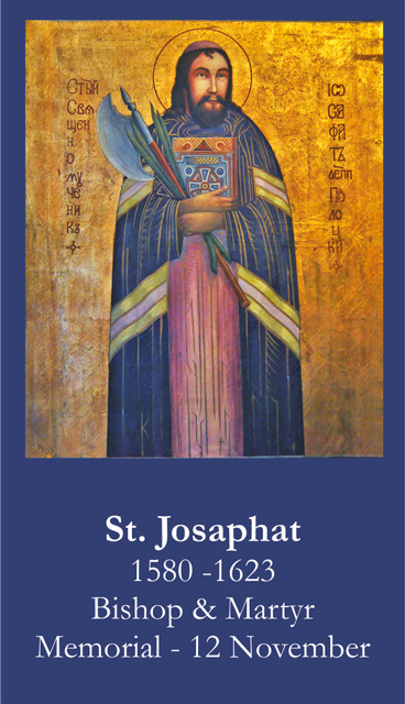 Nov 12th: St. Josaphat Prayer Card